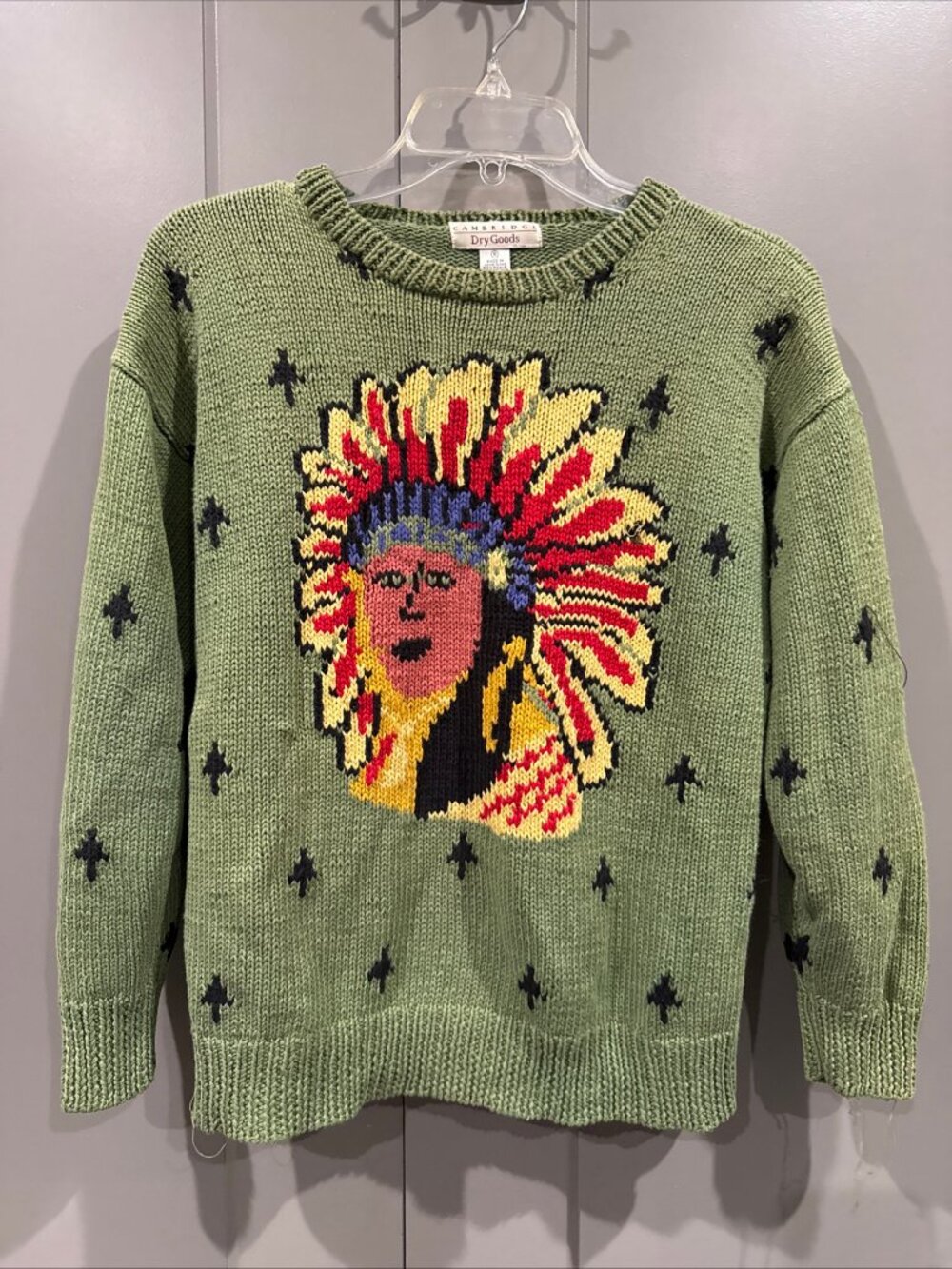 Vintage Native American/Americana Ramie Blend Vest Cambridge Dry Goods M EUC